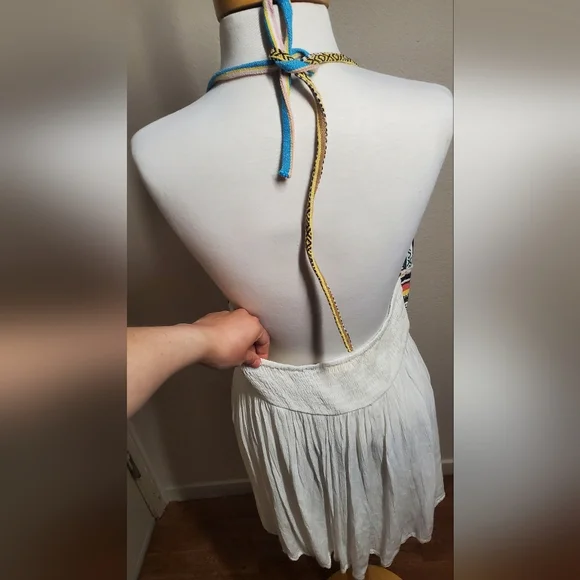 VENUS Boho Chick Colorful Striped Healter Top - Picture 2 of 3